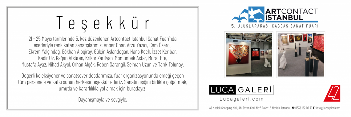 artcontact teşekkür